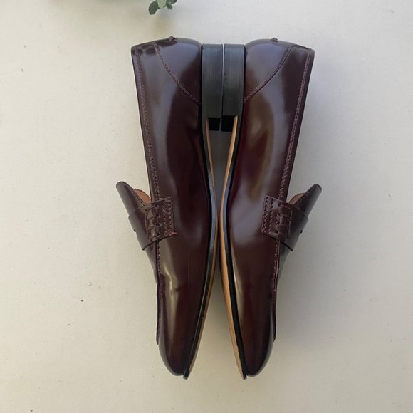 J. Crew Academy Penny Brown Leather Loafers Shoes - Picture 2 of 7